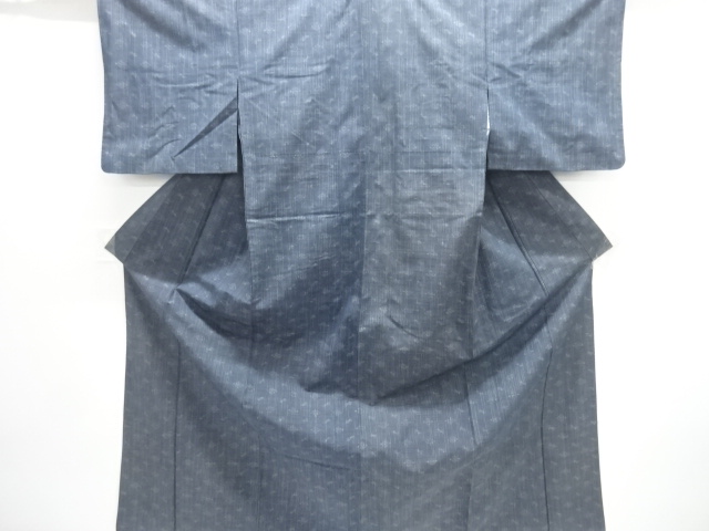 JAPANESE KIMONO / ANTIQUE KIMONO / SILK / TSUMUGI / WOVEN KASURI PATTERN